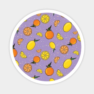 Oranges and Lemons Pattern Magnet